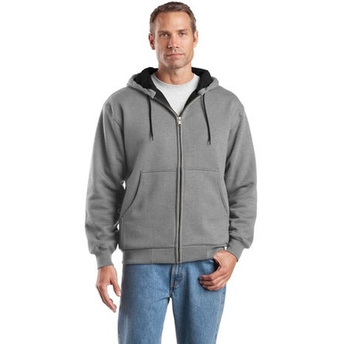 CornerStone - Heavyweight Full-Zip Hooded Sweatshirt with Thermal Lining