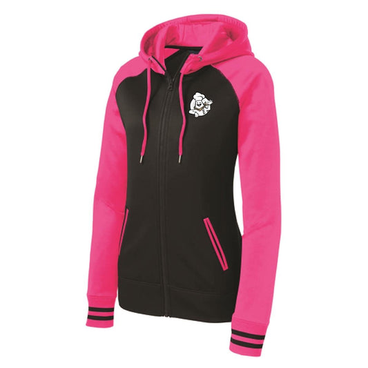 Sport-Tek Womens Varsity Fleece Full-Zip Hooded Jacket