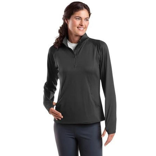 Sport-Tek Ladies Sport-Wick Stretch 1/2-Zip Pullover