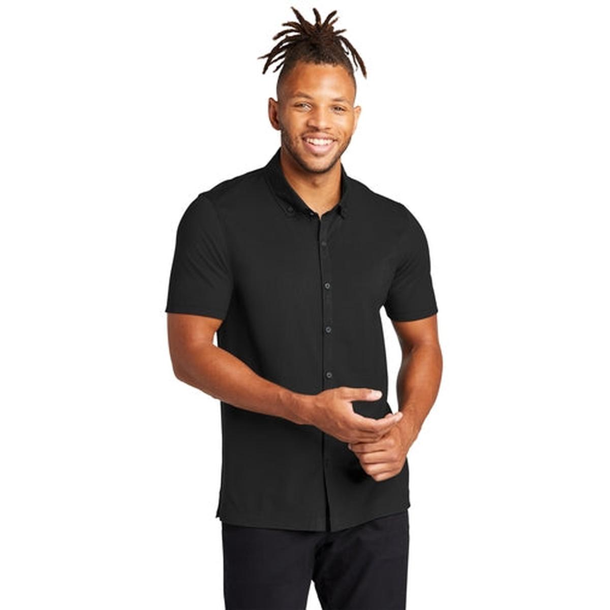 Mercer+Mettle Stretch Pique Full-Button Polo