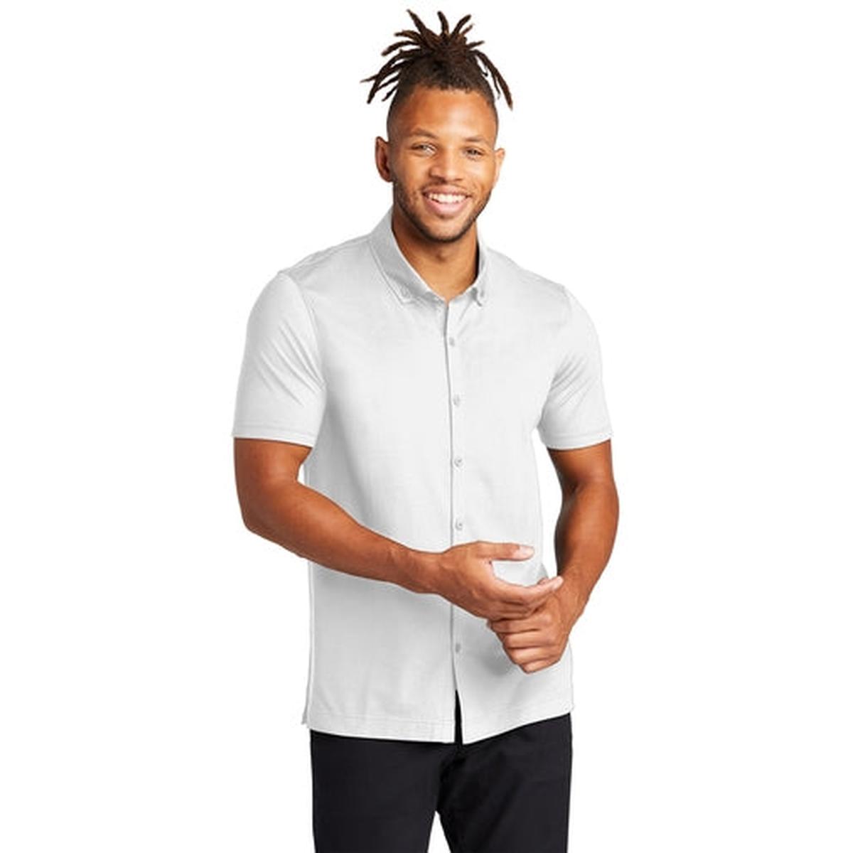 Mercer+Mettle Stretch Pique Full-Button Polo