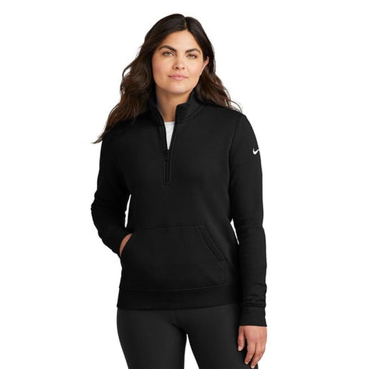 Nike Ladies Club Fleece Sleeve Swoosh 1/2-Zip