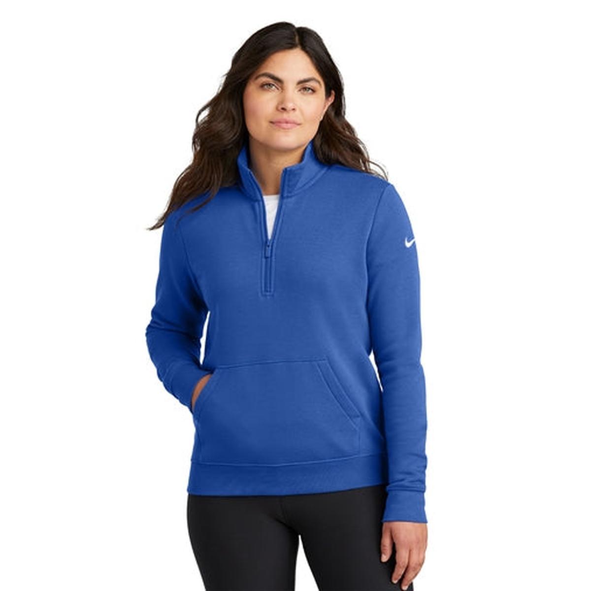Nike Ladies Club Fleece Sleeve Swoosh 1/2-Zip