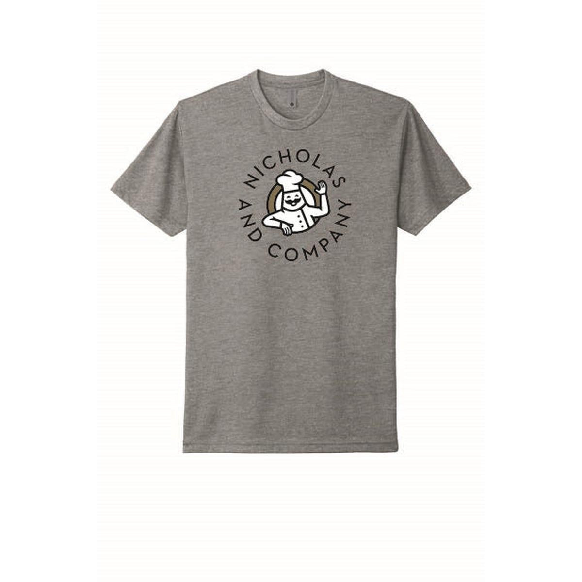 Unisex CVC Tee Black Round Logo