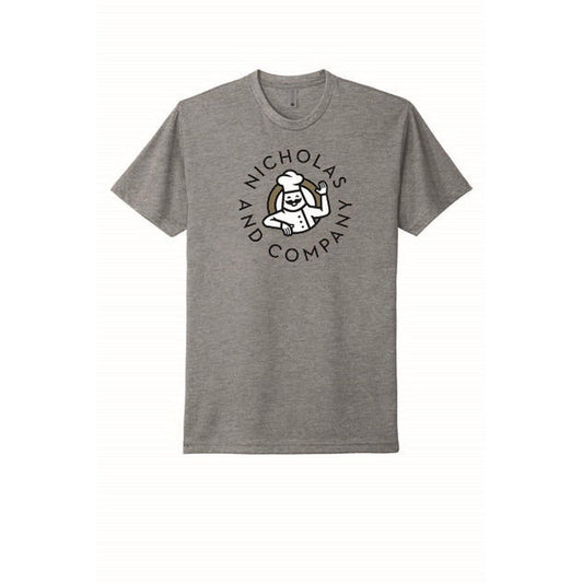 Unisex CVC Tee Black Round Logo