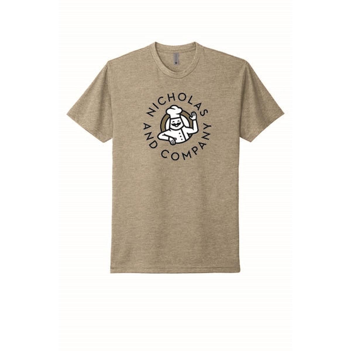 Unisex CVC Tee Black Round Logo