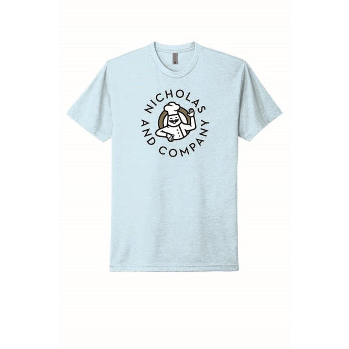 Unisex CVC Tee Black Round Logo