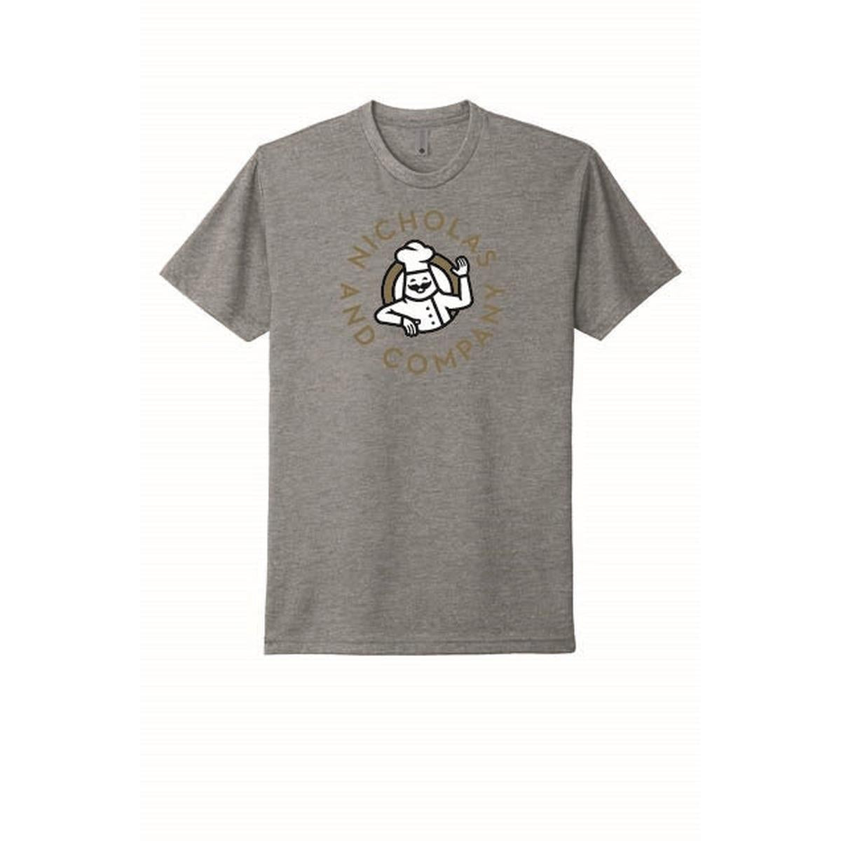 Unisex CVC Tee Gold Round logo