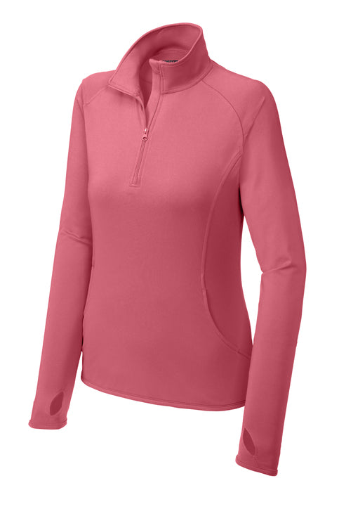 Sport-Tek Ladies Sport-Wick Stretch 1/2-Zip Pullover