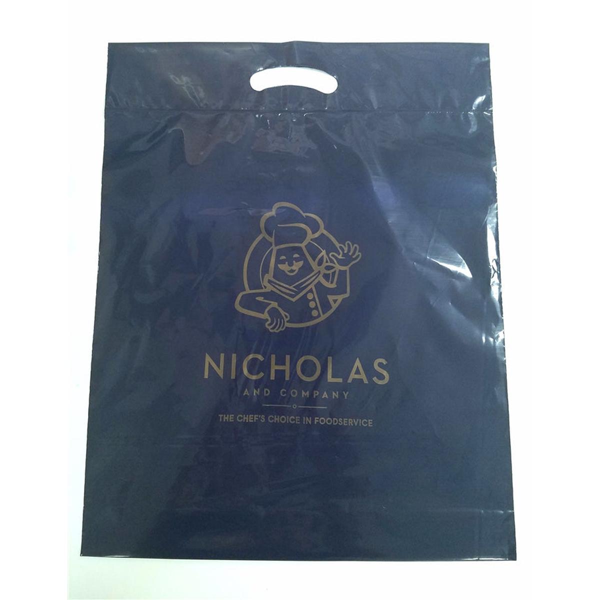 Navy Plastic Tote Bag