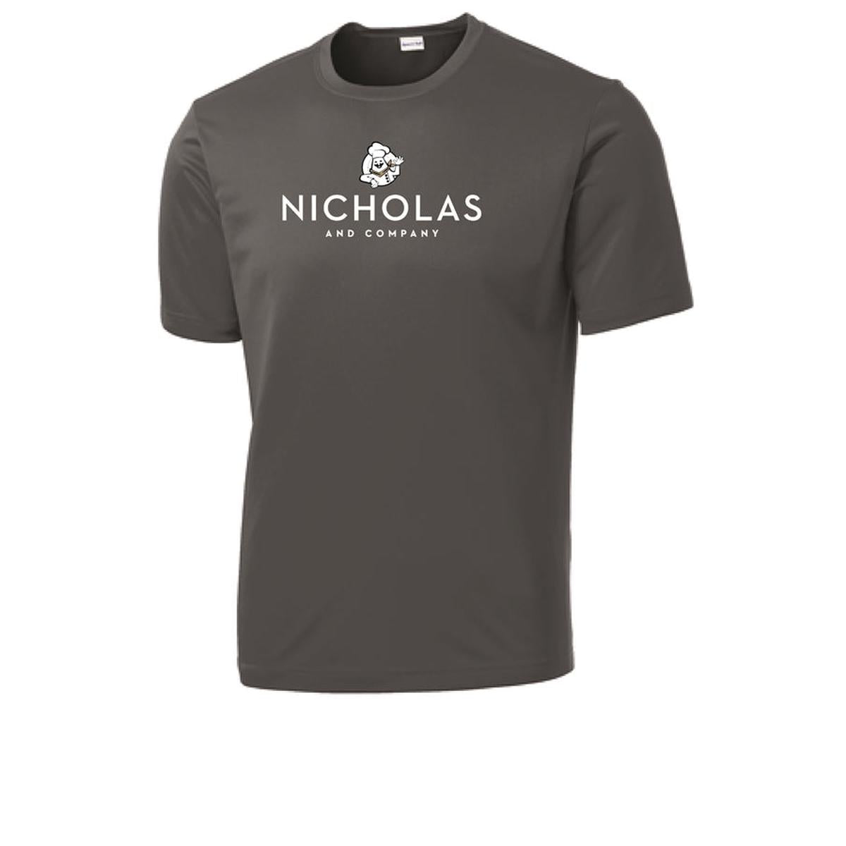 Men's Nicholas Logo S/S 100% Poly Tee