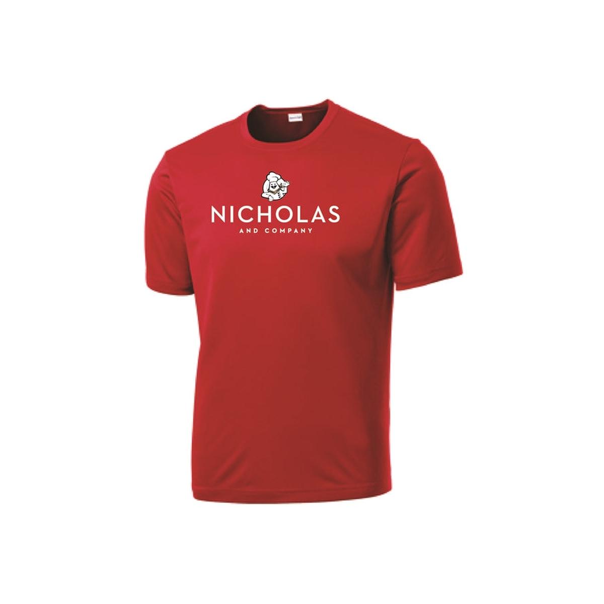 Men's Nicholas Logo S/S 100% Poly Tee