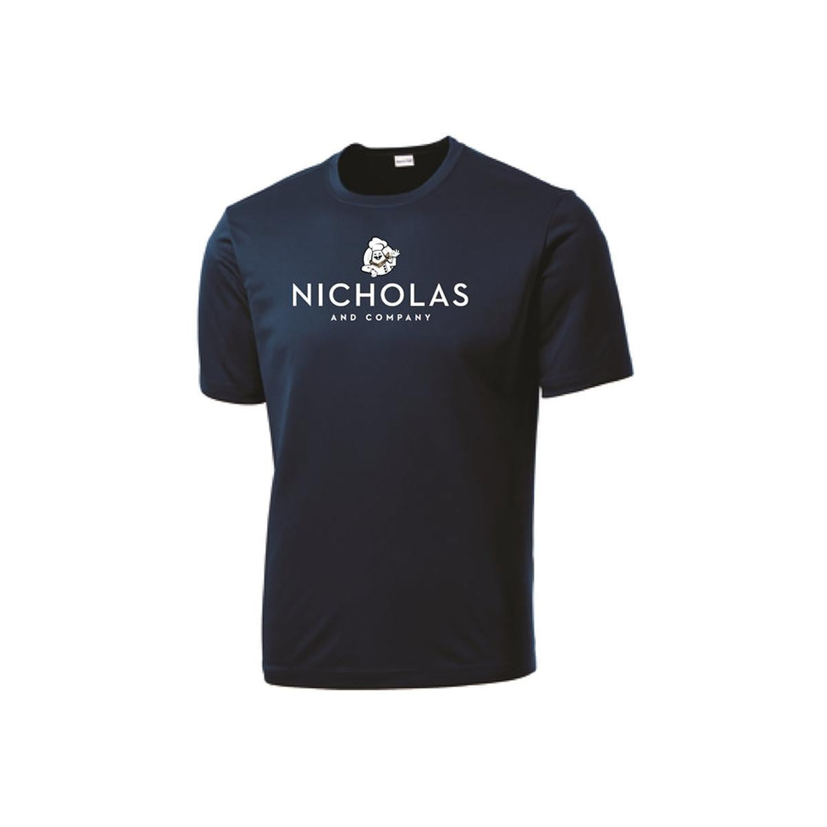 Men's Nicholas Logo S/S 100% Poly Tee