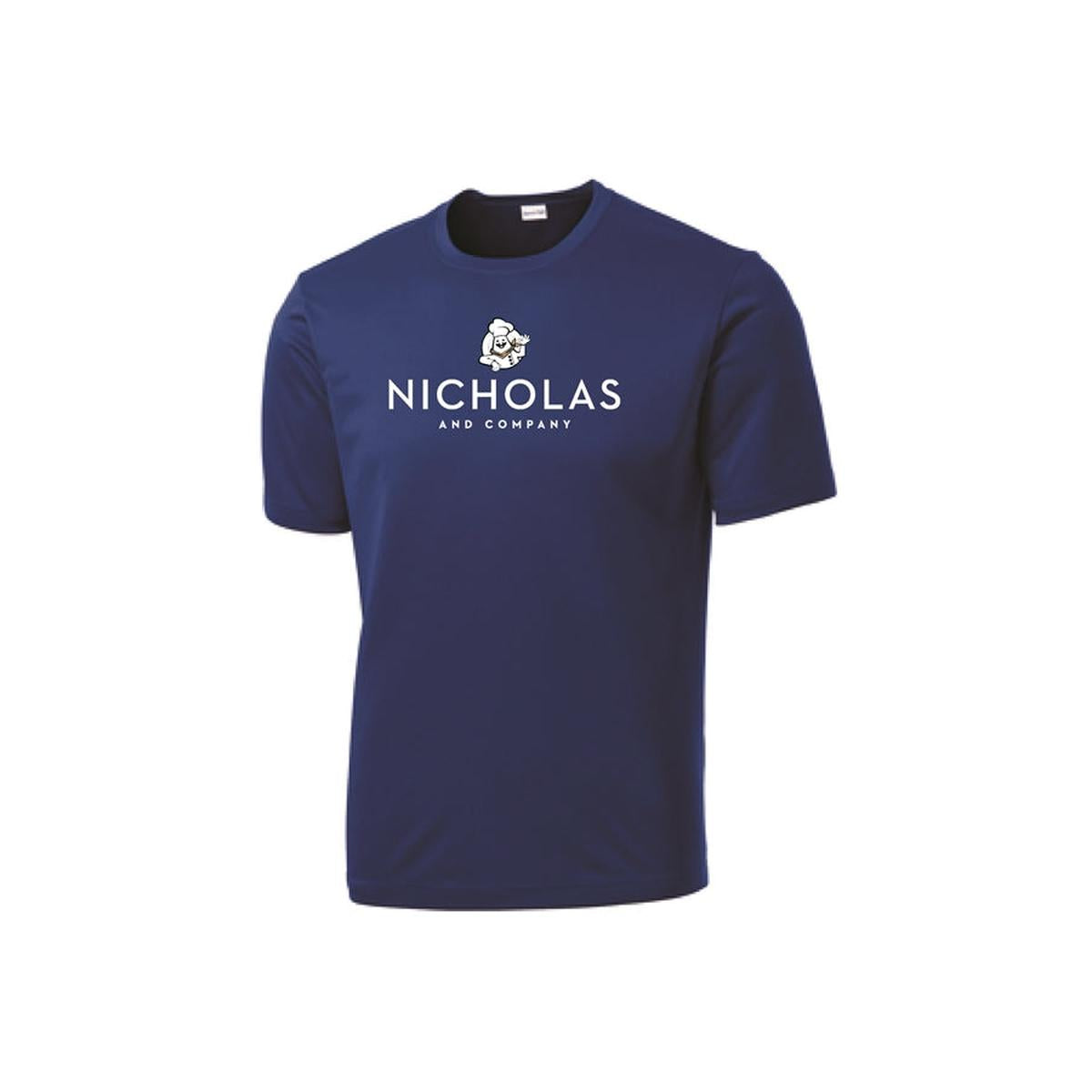 Men's Nicholas Logo S/S 100% Poly Tee