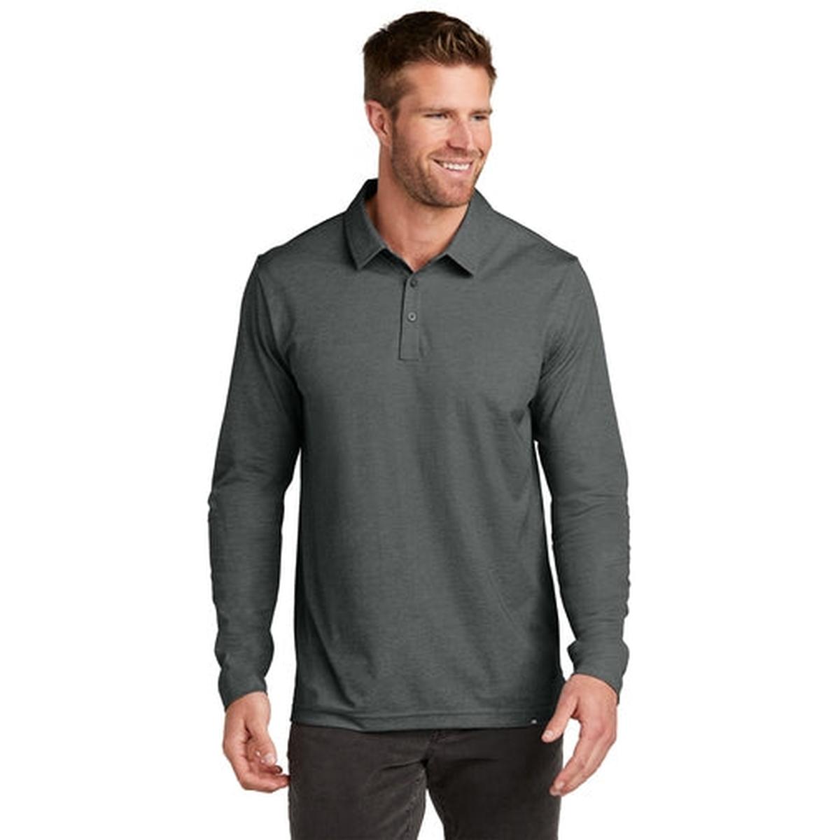 TravisMathew Oceanside Heather Long Sleeve Polo