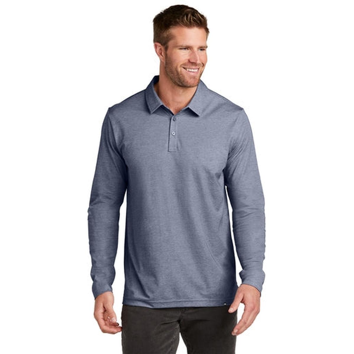 TravisMathew Oceanside Heather Long Sleeve Polo