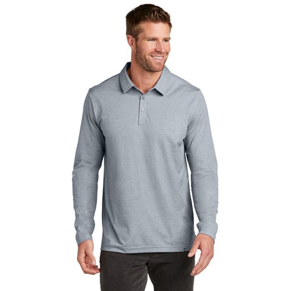 TravisMathew Oceanside Heather Long Sleeve Polo